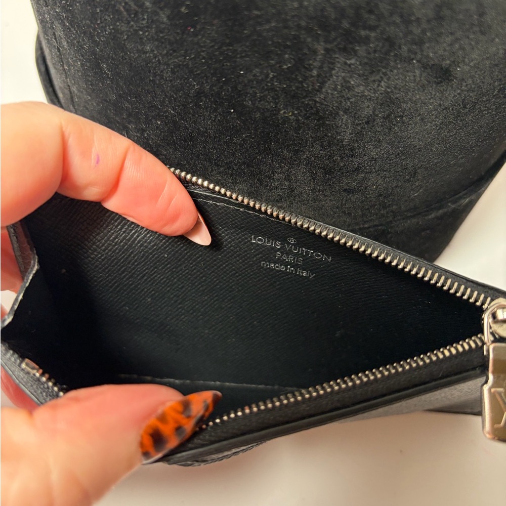 Louis Vuitton Monogram Eclipse Taiga Coin Card Holder - Picture 6 of 14